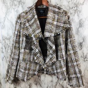 Katherine New York | Fringe Hem Tweed Jacket Sz. L